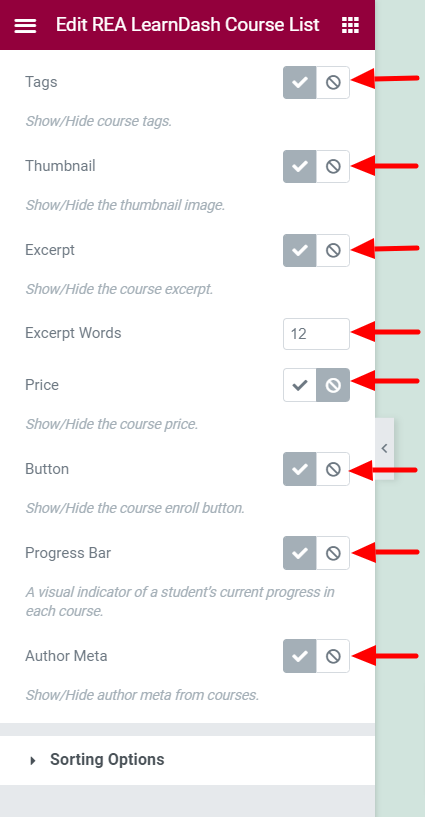 edit course list