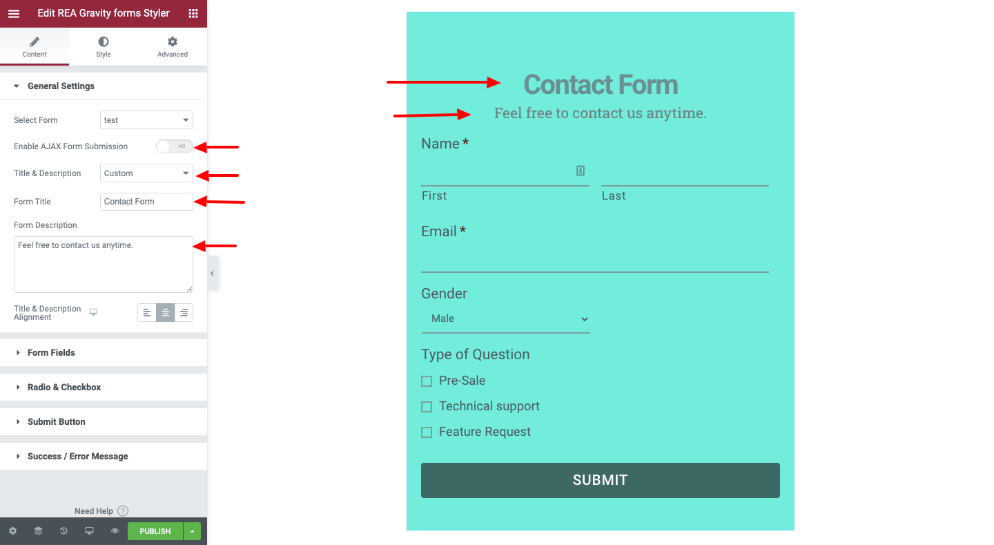 general settings