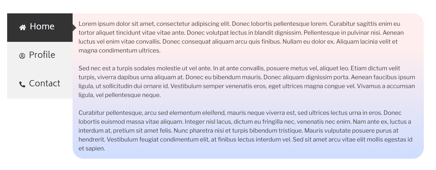 Advanced tabs example